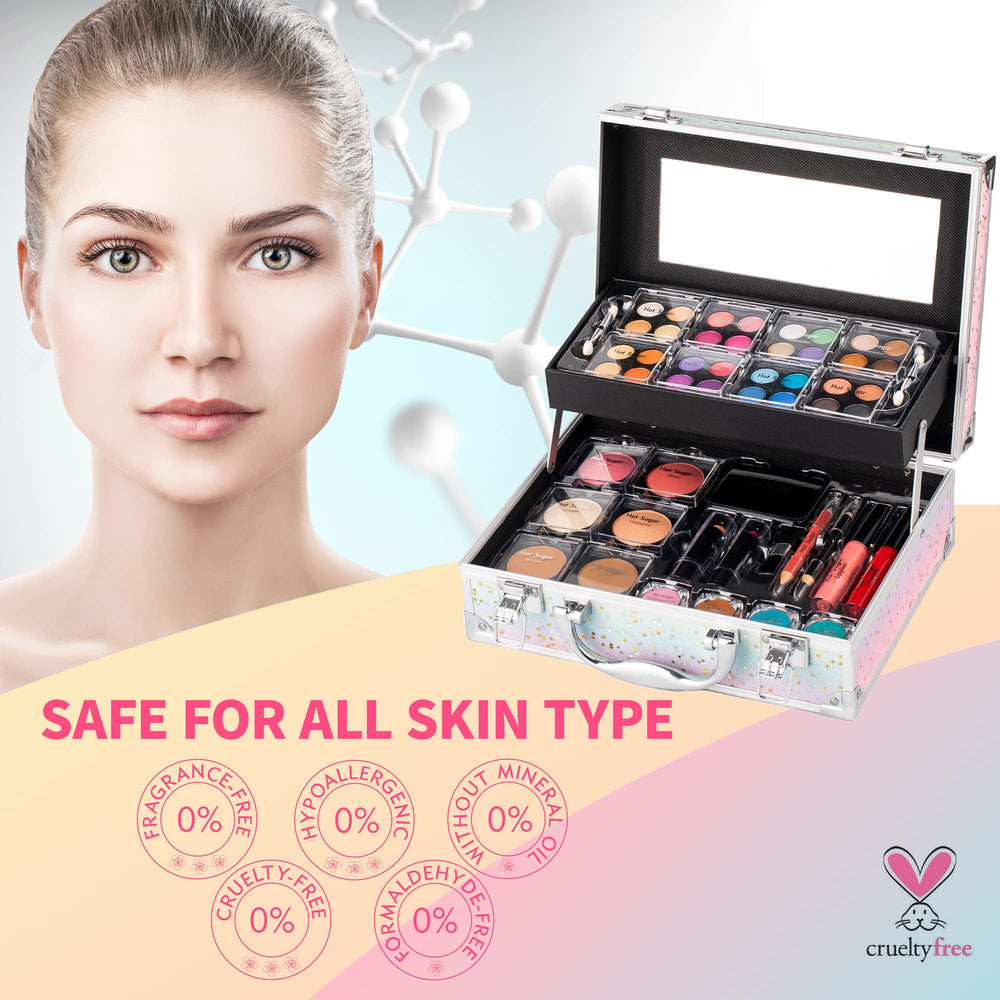 Hot Sugar portable brushes lip liner and mirror for precise on-the-go makeup.