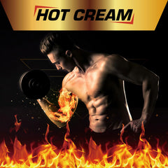 Hot Sweat Cream applied to the abdomen for targeted warmth and smoothing.