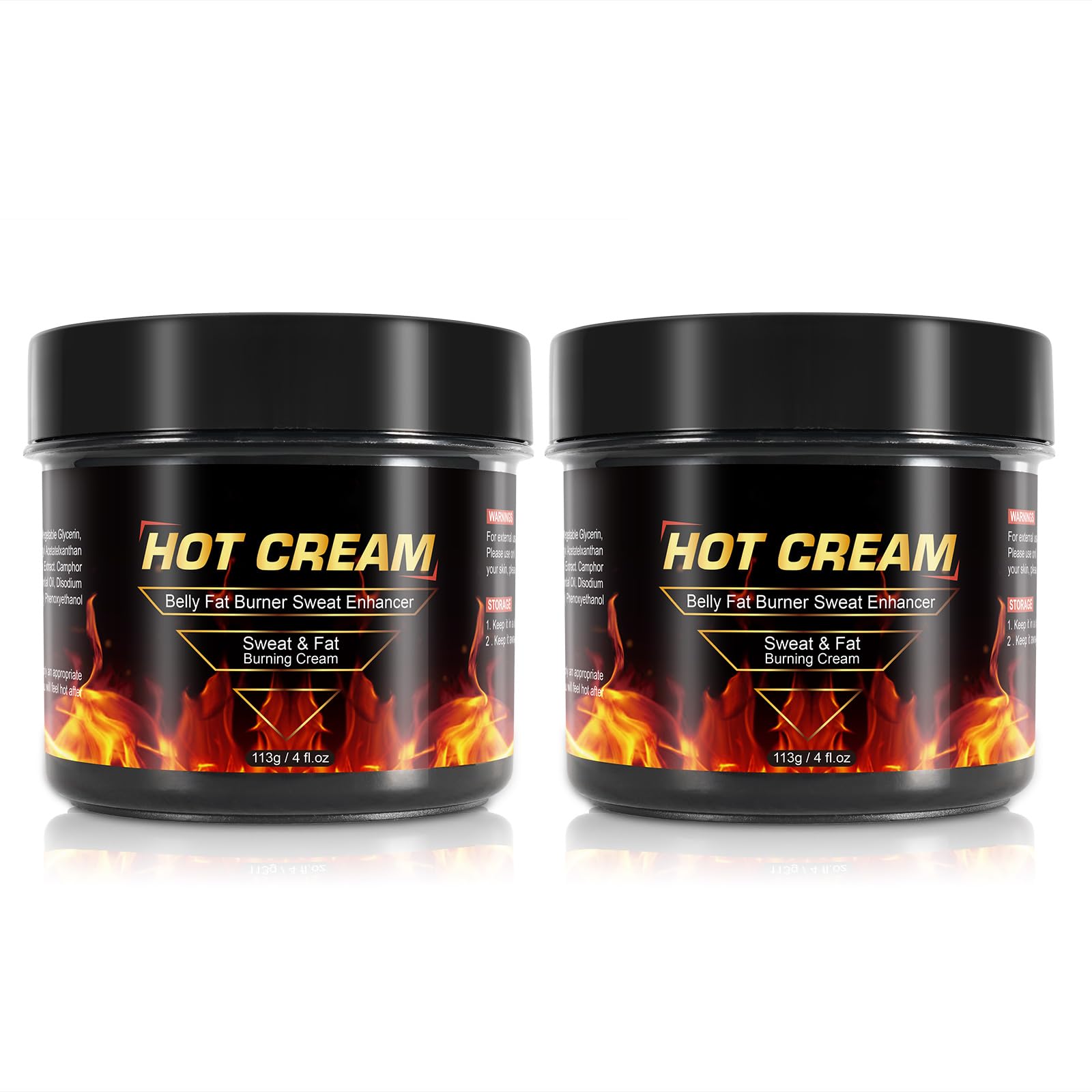 Hot Sweat Cream bottle with pump for easy application during workouts.