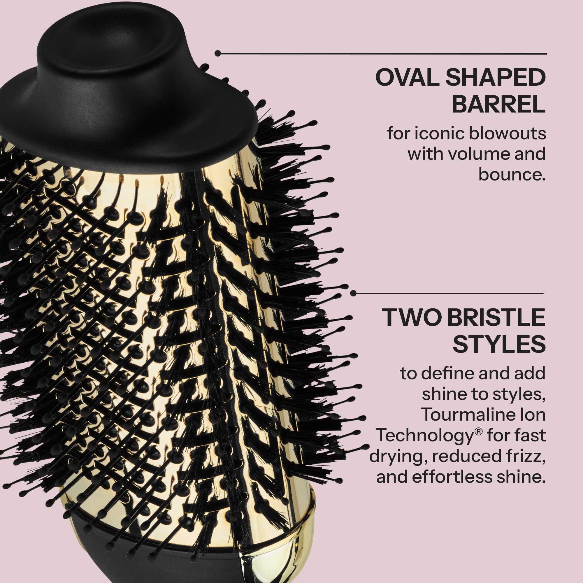 HOT TOOLS 24K Gold Charcoal One-Step Styler dial with temperature settings for tailored heat.