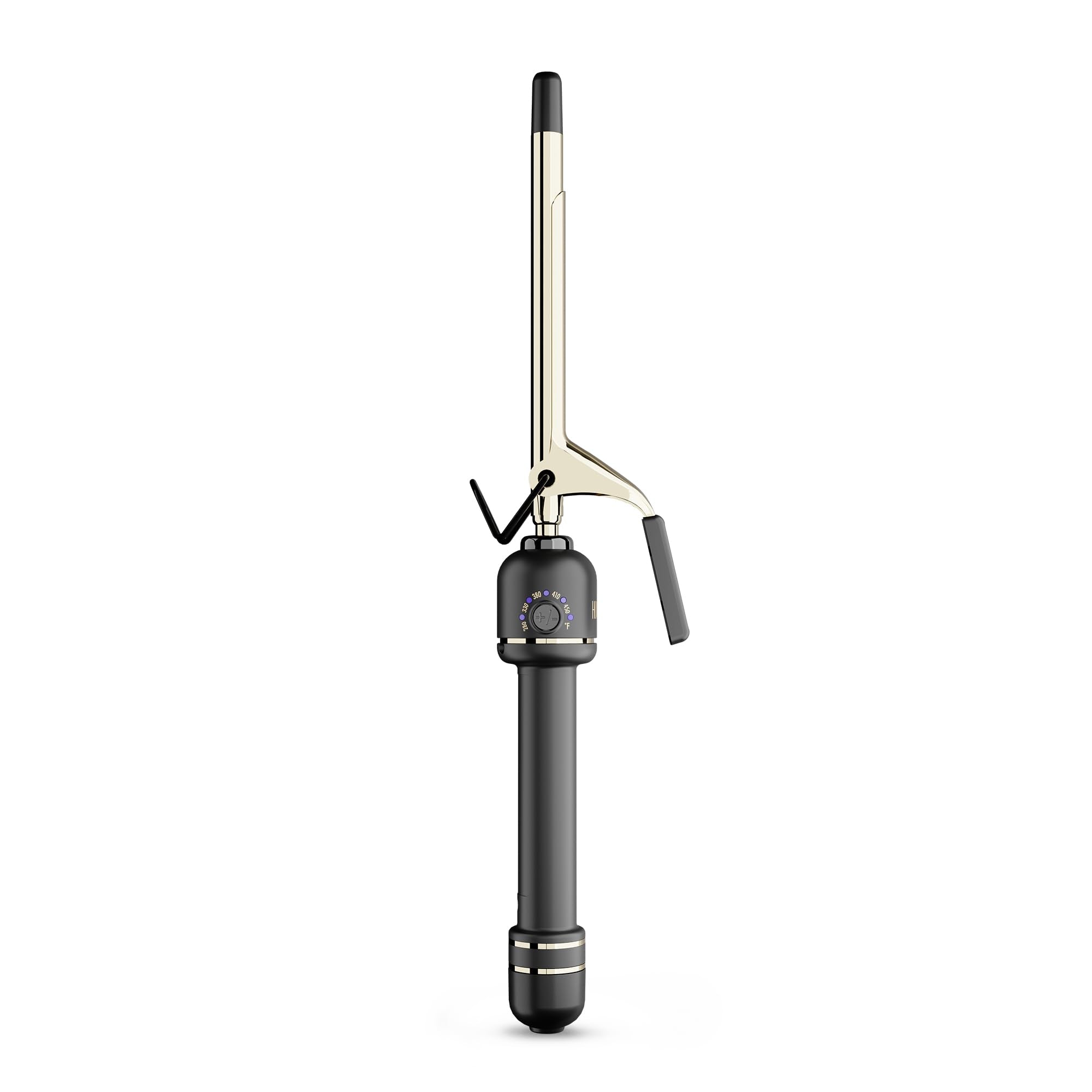 Hot Tools 24K Gold Extended Barrel Curling Iron close-up of six-inch barrel for long-lasting curls