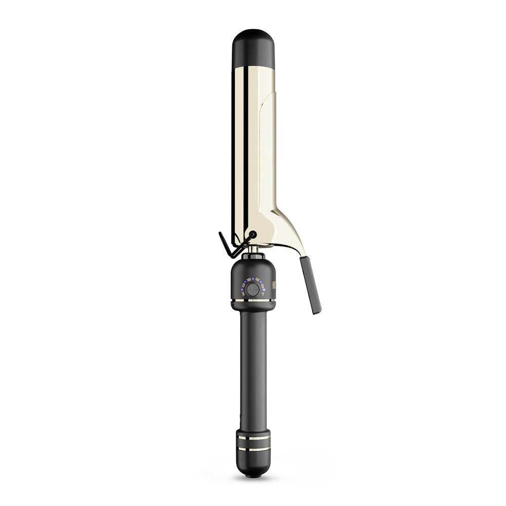 HOT TOOLS 24K Gold extended-barrel curling iron shown for long-hair styling with even heat