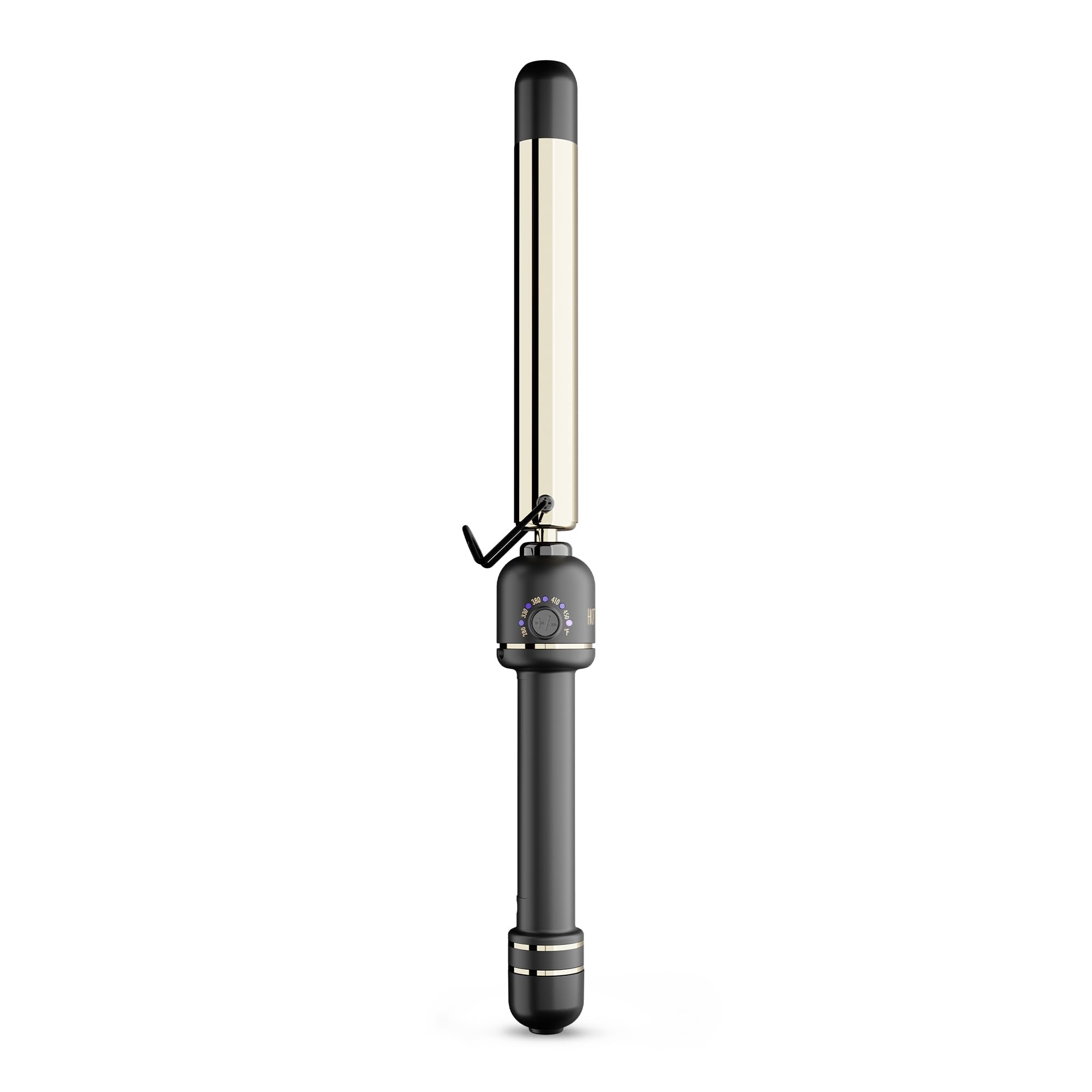 HOT TOOLS 24K Gold extended barrel wand close-up highlighting even heat distribution for smooth styling.