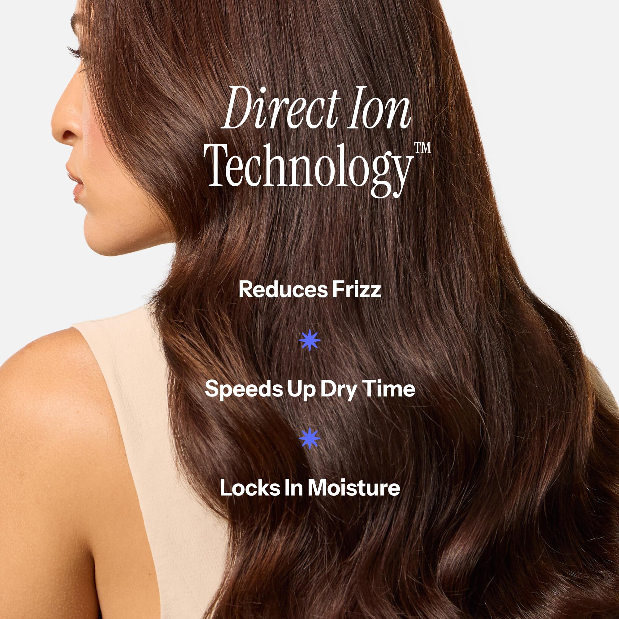 Concentrator attachment focuses airflow for precise smoothing on each section.