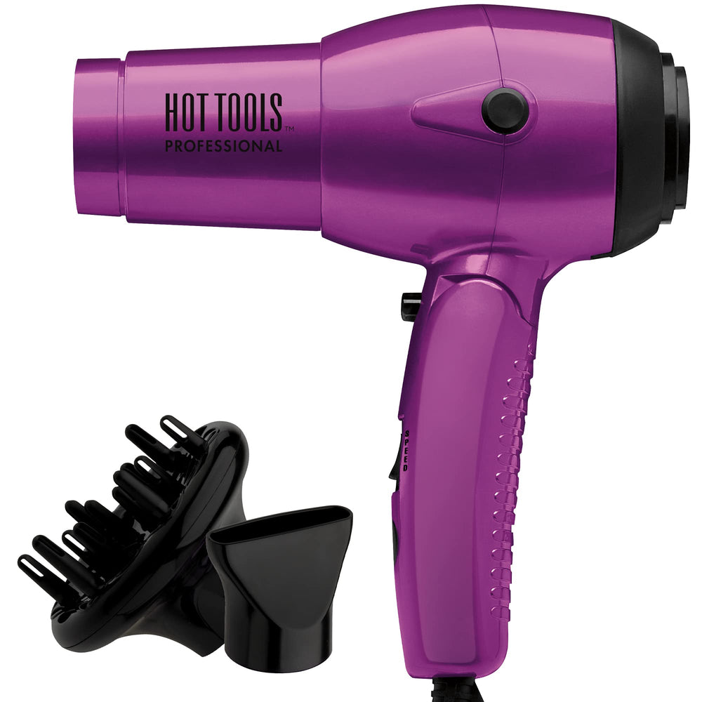 HOT TOOLS Pro Artist travel dryer folding handle for easy packing on the go.