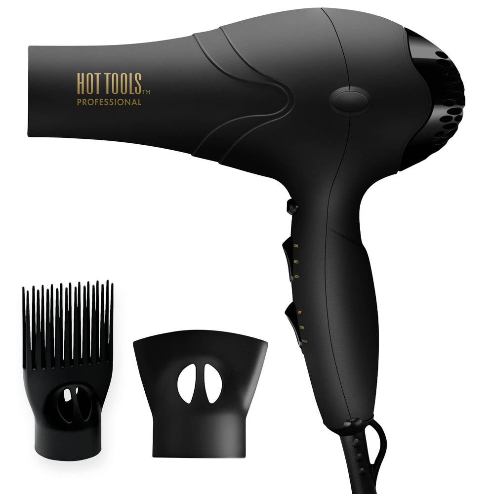 Hot Tools Pro Artist 2100 Ionic Turbo Dryer front view shows powerful airflow for fast styling.