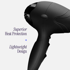 Hot Tools Pro Artist 2100 Ionic Turbo Dryer side view highlights lightweight design for comfortable drying.