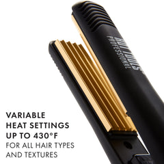 Hot Tools Pro Artist 24K Gold Crimping Iron 8ft swivel cord for flexible movement.