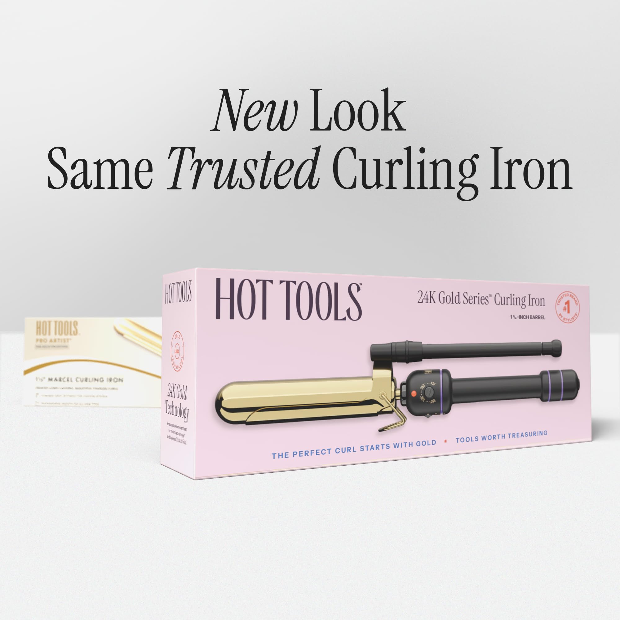 Professionally trusted by stylists for defined curls and waves using Hot Tools Marcel iron.
