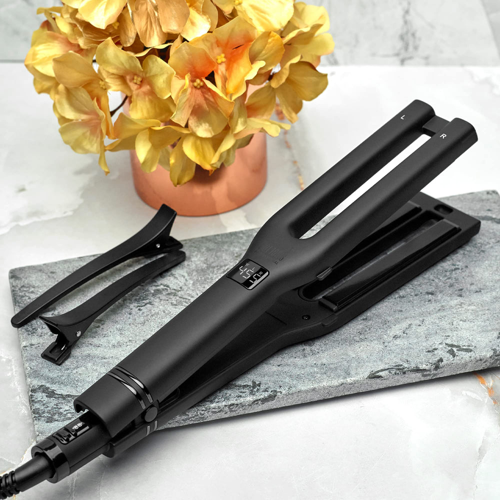 HOT TOOLS Pro Artist Black Gold auto shut-off adds styling safety.