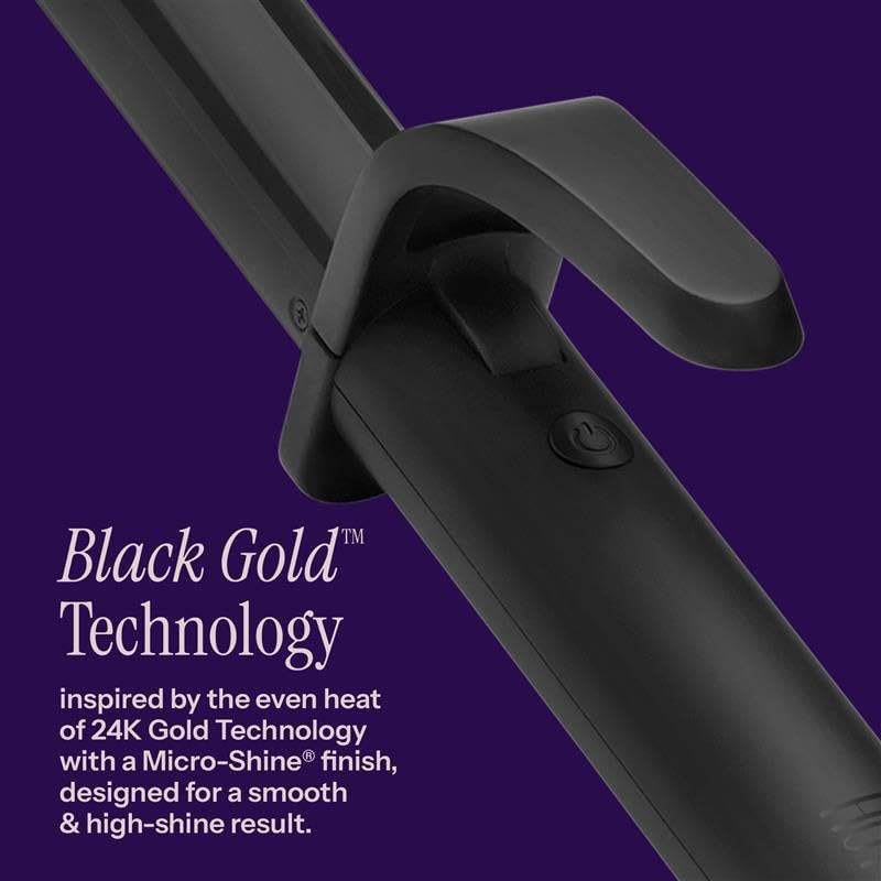 Hot Tools Pro Artist Black Gold curling iron digital readout enables precise temperature control