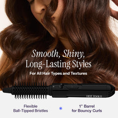 Hot Tools Pro Artist Hot Air Brush curl-release-switch enables easy, tangle-free curls.