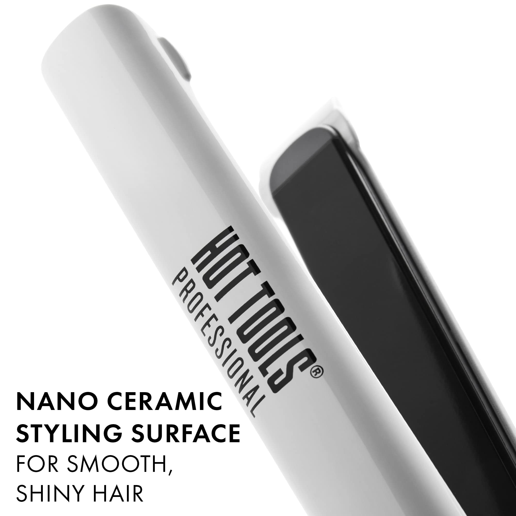 Hot Tools Pro Artist Nano Ceramic Flat Iron auto-shut off provides peace of mind.