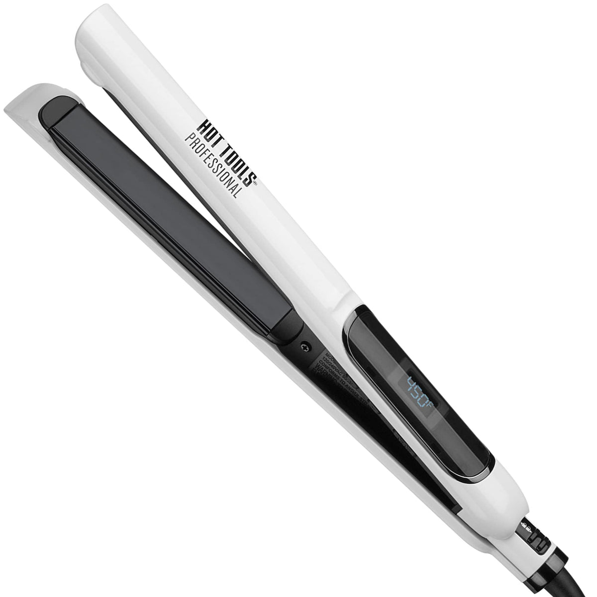Hot Tools Pro Artist Nano Ceramic Flat Iron plates deliver smooth, straight hair with frizz control.