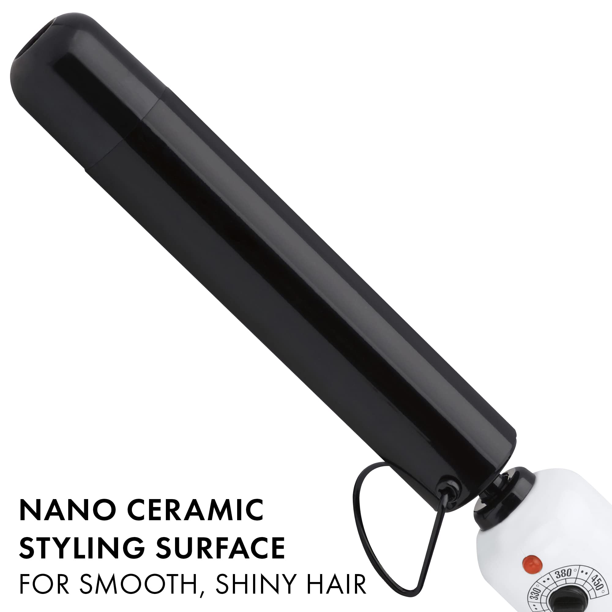 Rizador HOT TOOLS Pro Artist Nano Ceramic: superficie antienganche para deslizamiento suave.