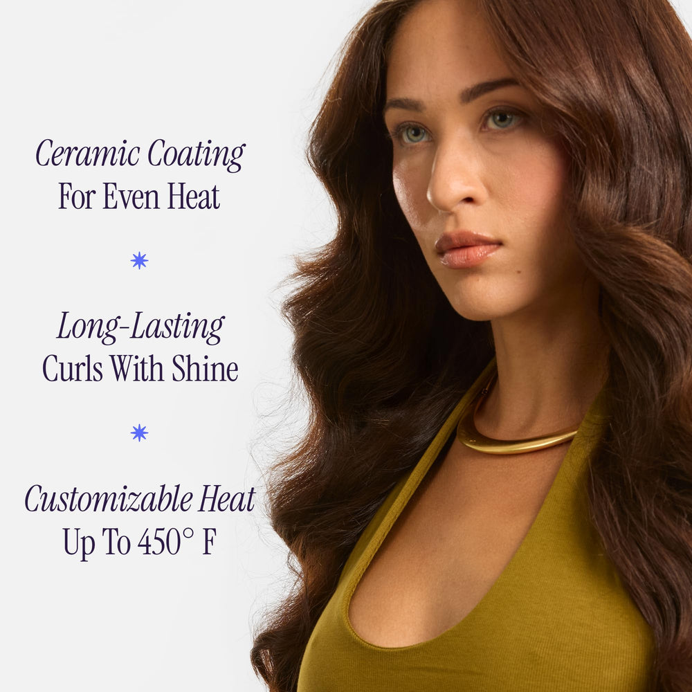 Hot Tools pro nano ceramic curling iron with extra-long barrel for salon-length waves.