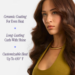 Hot Tools pro nano ceramic curling iron with extra-long barrel for salon-length waves.