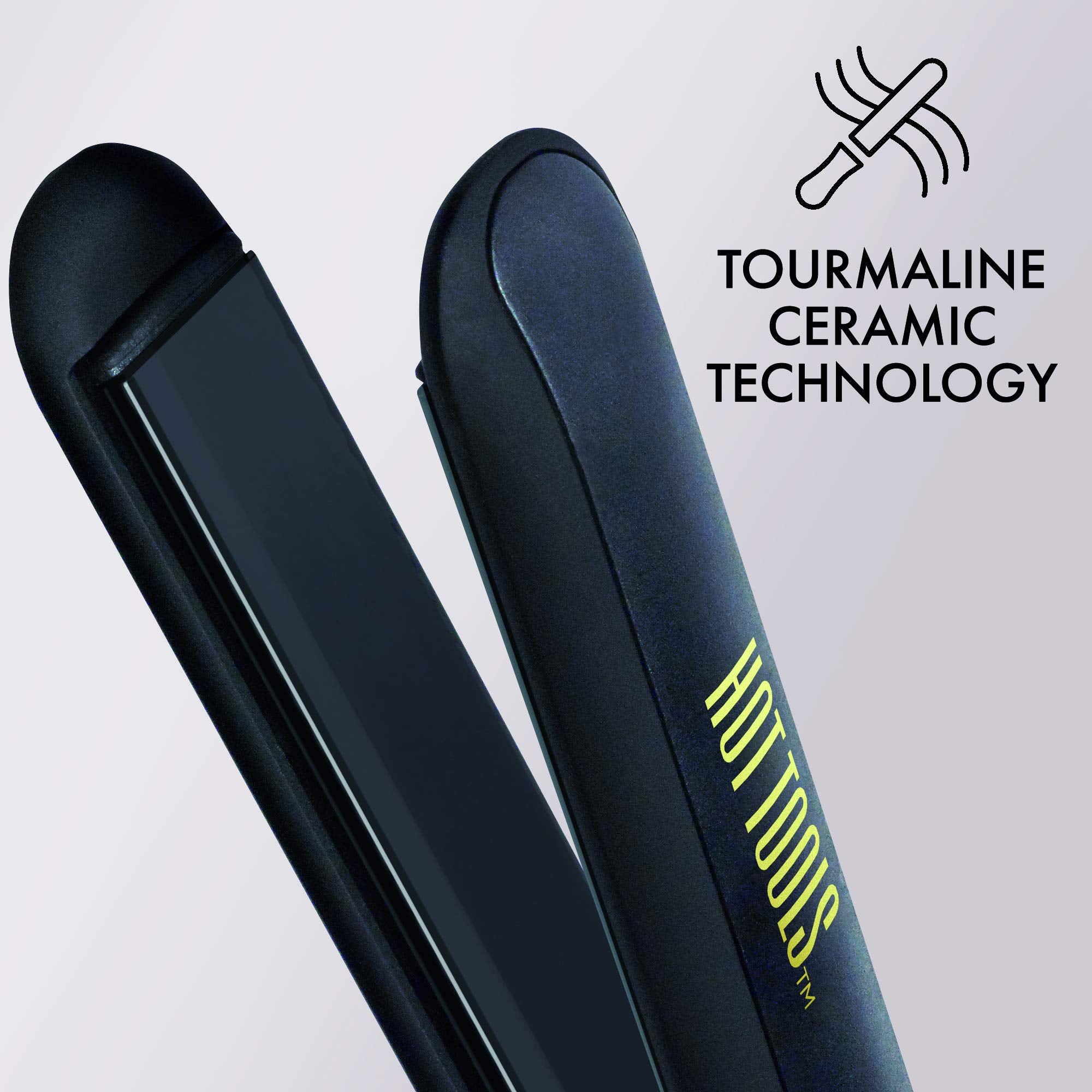 Hot Tools Pro Signature flat iron digital display shows precise temperature control