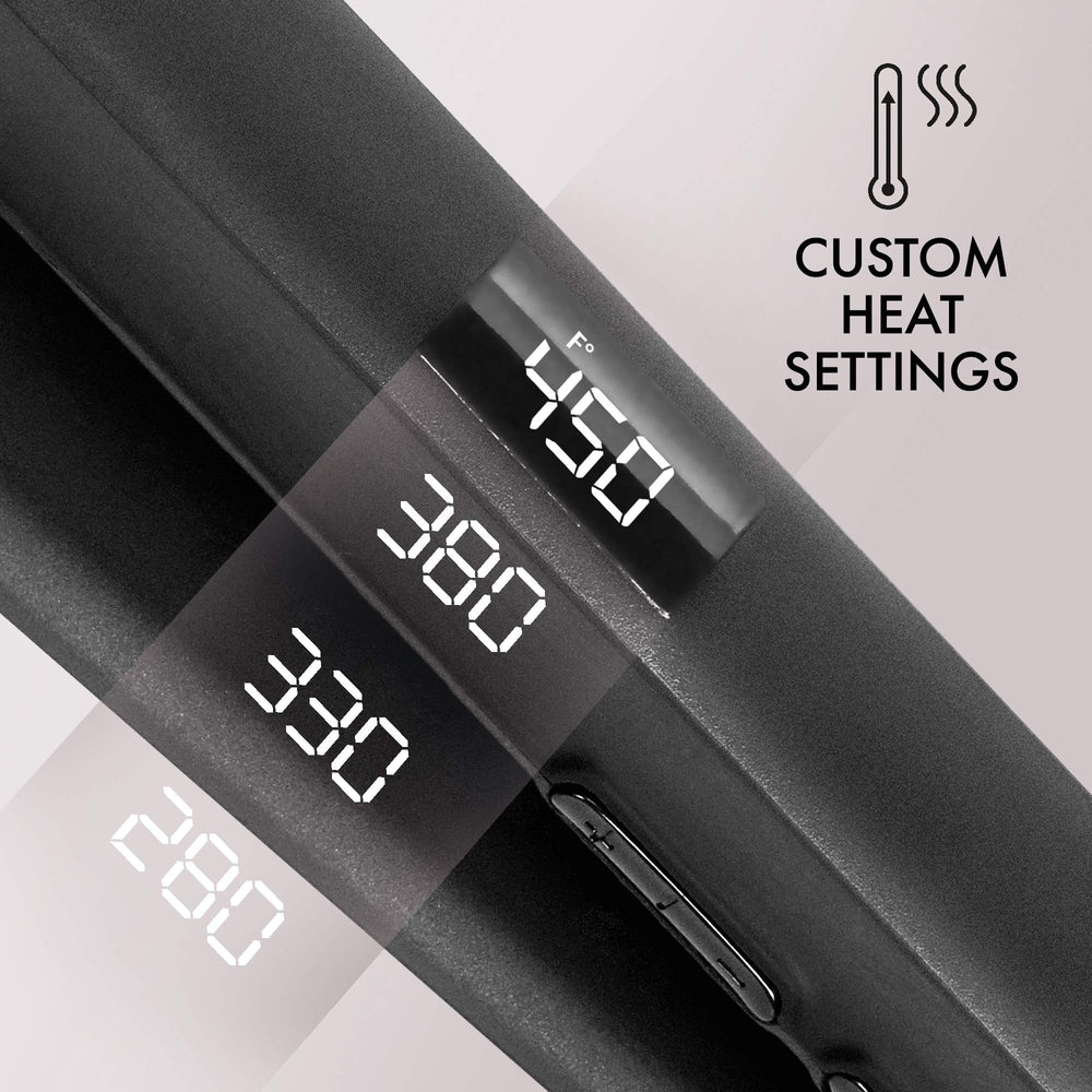 Hot Tools Pro Signature flat iron uses tourmaline ceramic technology to reduce frizz and add shine