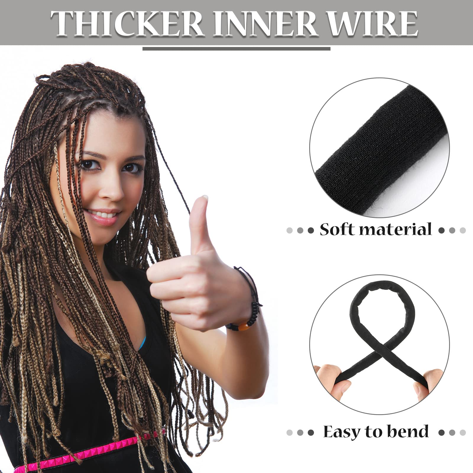 Hoteam bendable spiral lock hair ties for easy, customizable hairstyles.