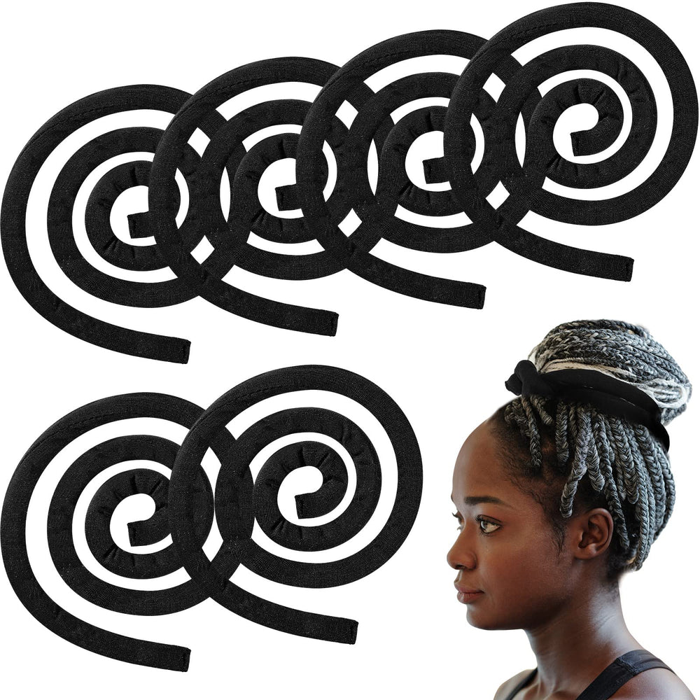 Hoteam dreadlocks hair ties 6pcs black securely hold thick hair.