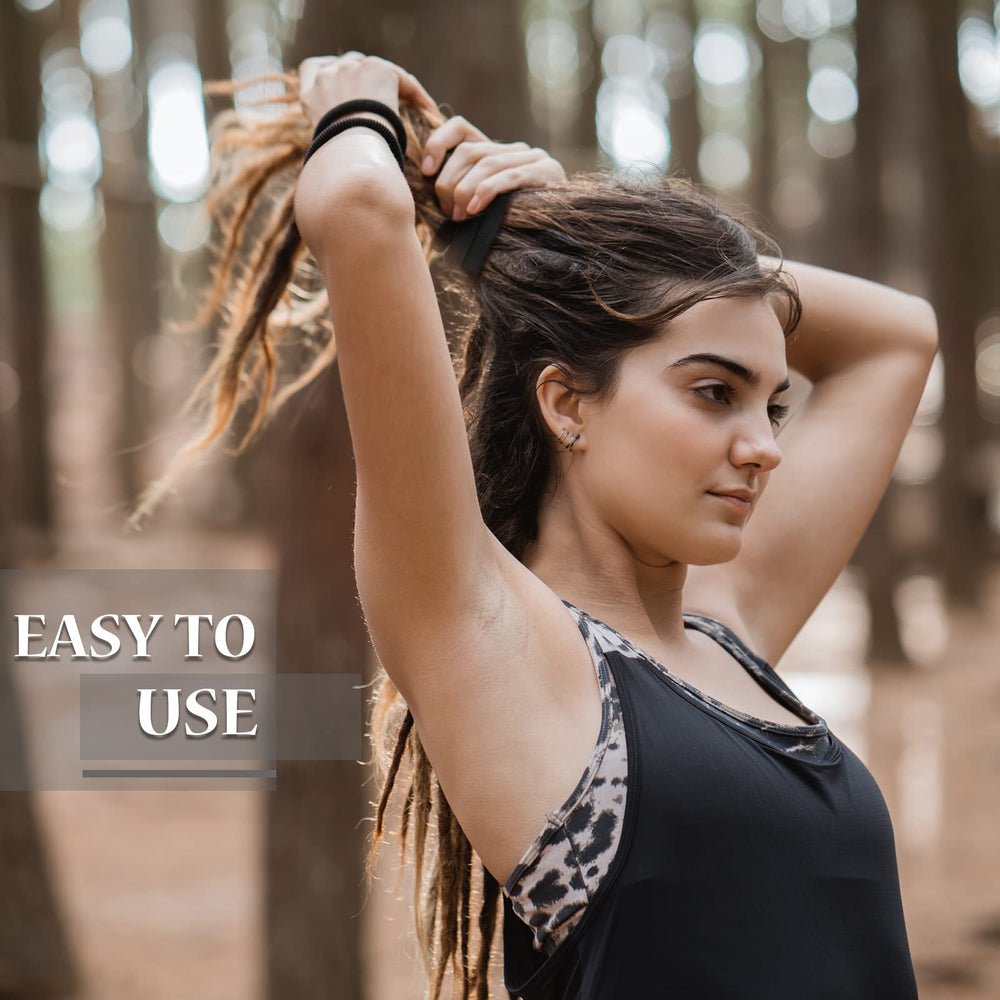 Hoteam hair tie wrap-around wrist design for convenient styling.