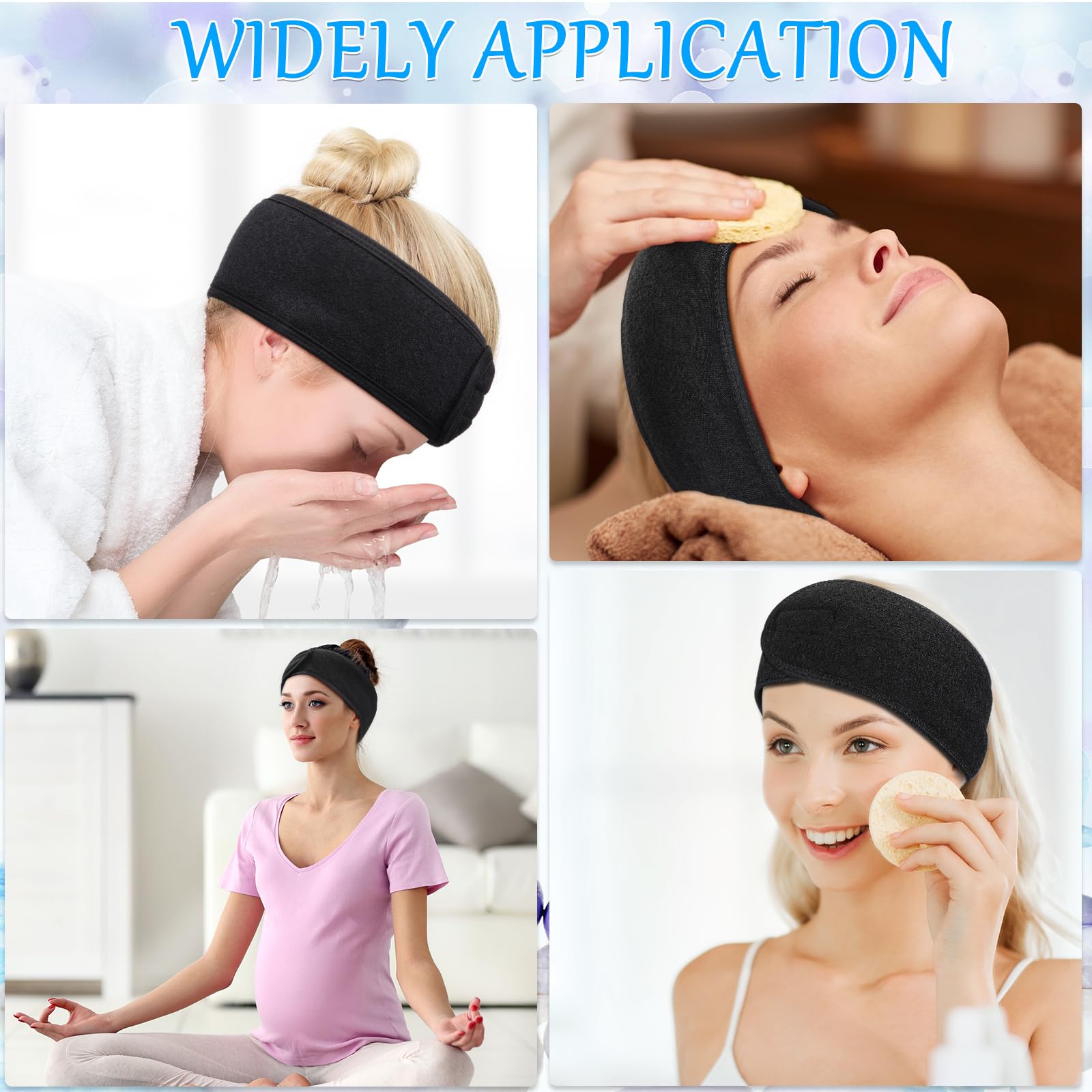 Hoteam adjustable headband during shower or workout for versatile routines