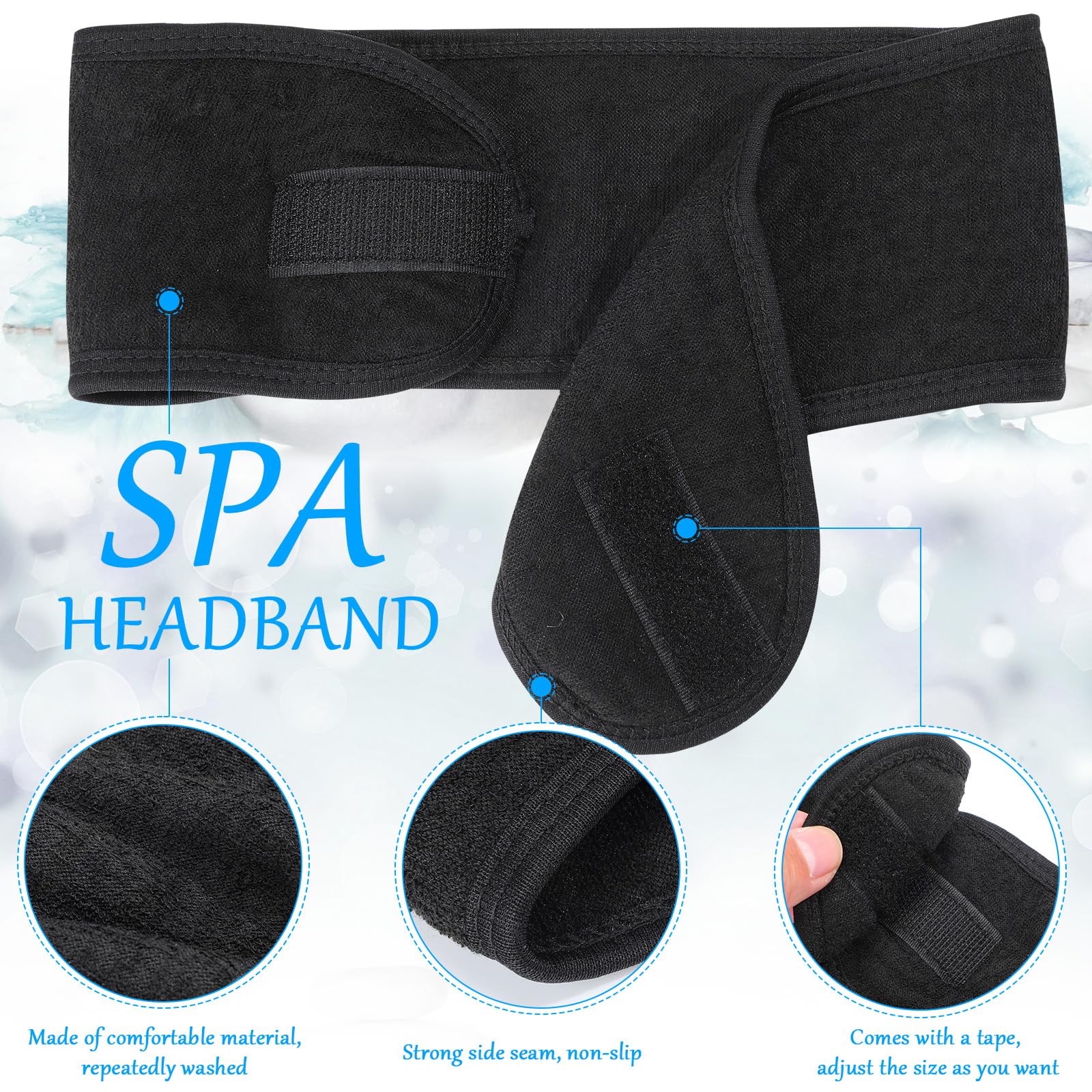 Hoteam headband keeping hair back during skincare and makeup, preventing drips