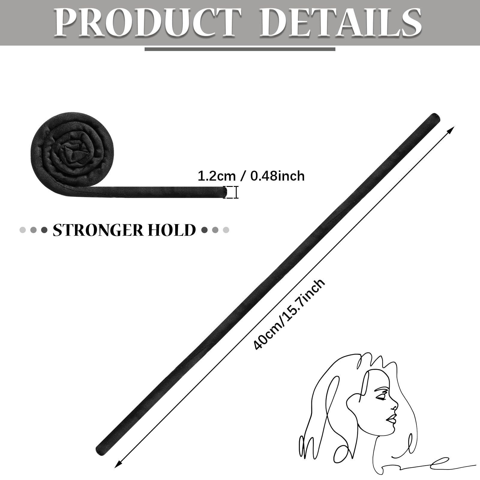 Hoteam iron-wire embedded hair ties offer bendable support for versatile styles.
