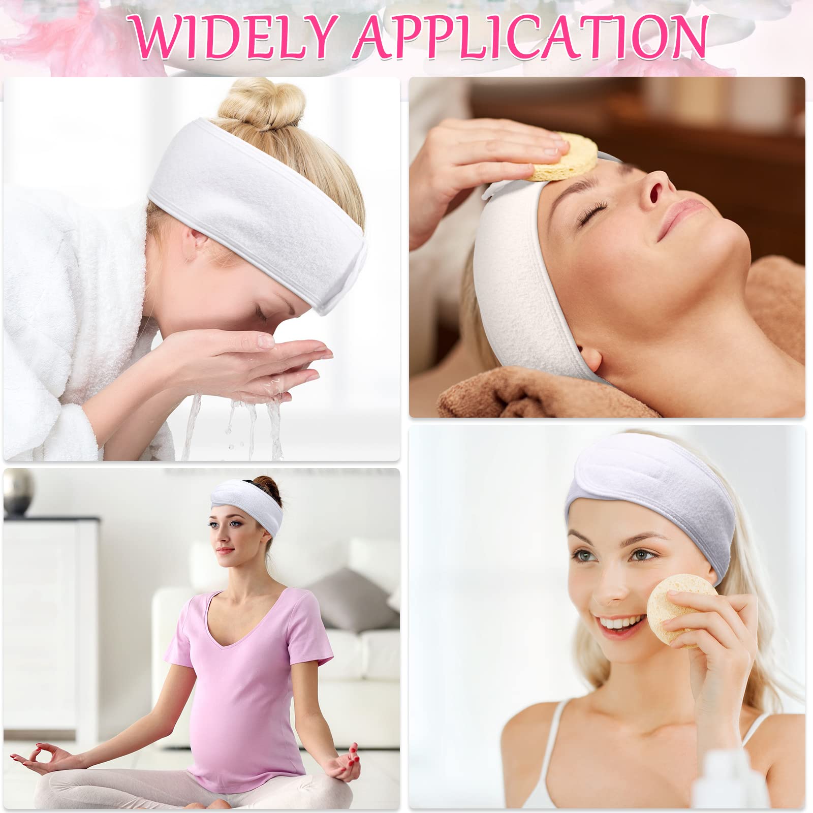 Hoteam spa headband white packaged-30 highlights value