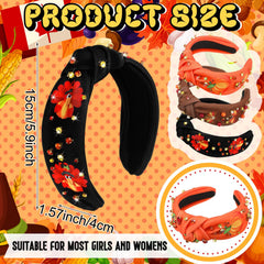 Hoteam Thanksgiving headband turkey-pumpkin design enhances seasonal styling for parties