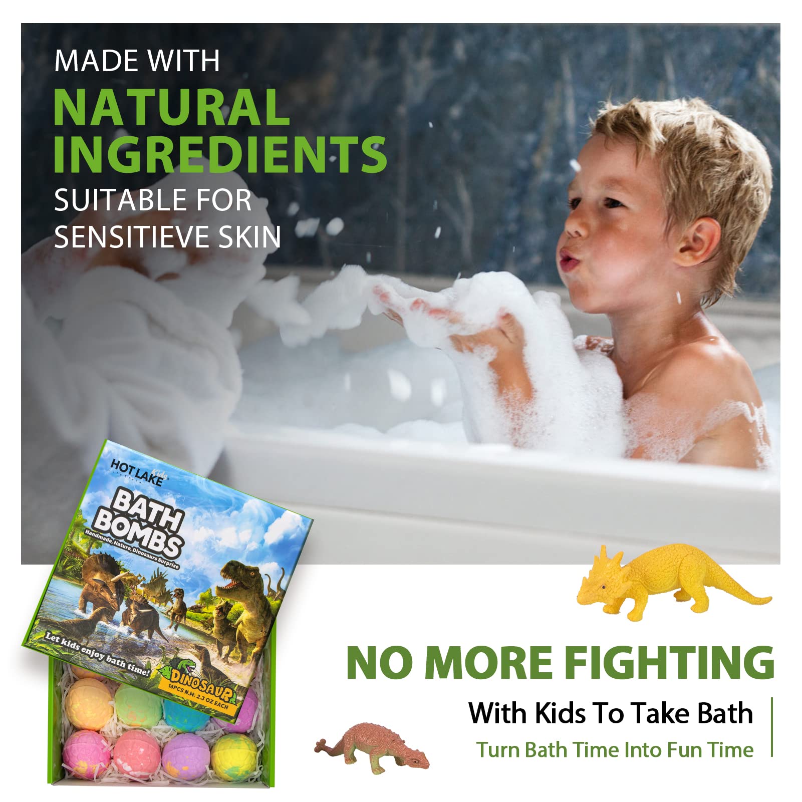 HOTLAKE dinosaur coloring book and info cards enhance bath-time learning