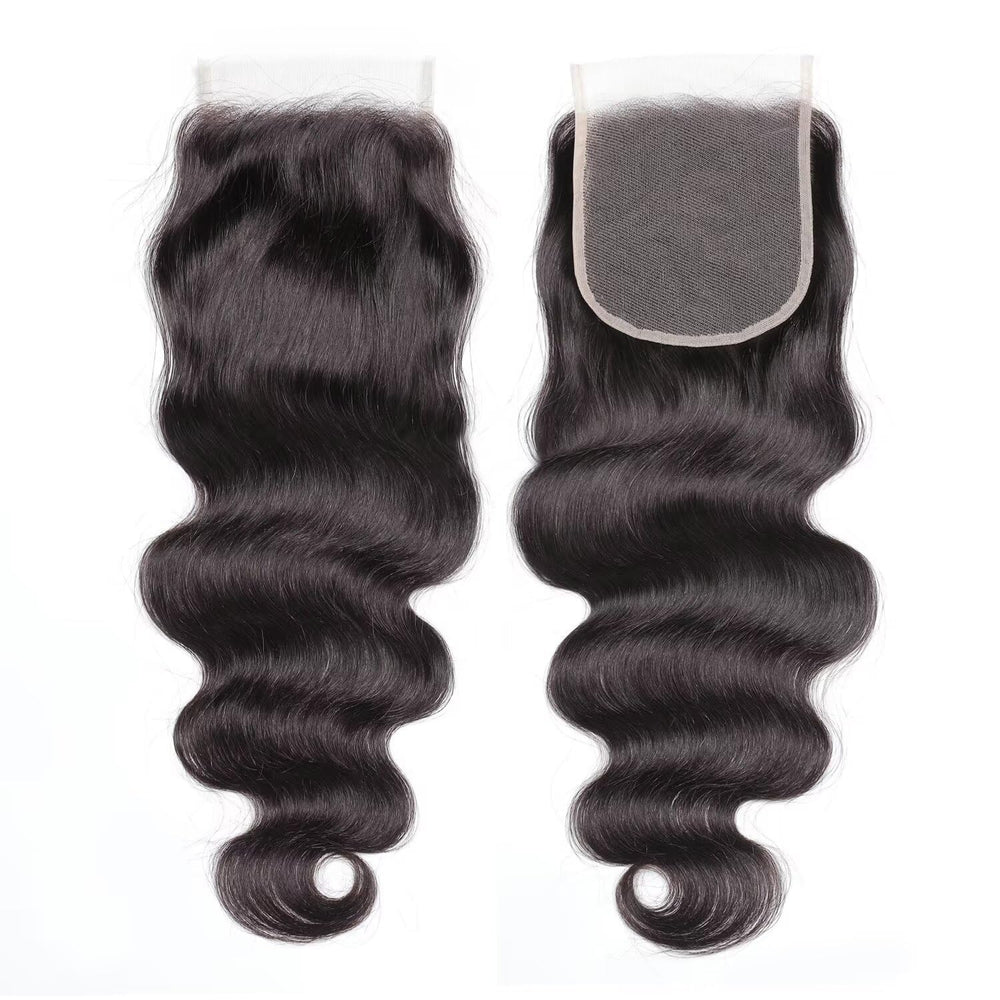 Hotlulana 16-inch body wave closure in natural black shade for easy wear