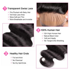 Hotlulana natural hairline close-up with pre-plucked edges for seamless blending