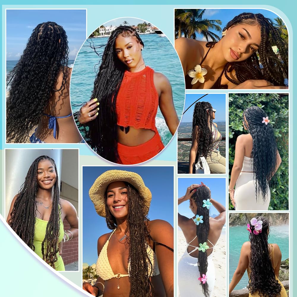 Hotlulana Brazilian Remy hair used for box braids with shine.