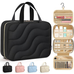 HOTOR hanging toiletry bag foldable hook for easy hanging during travel