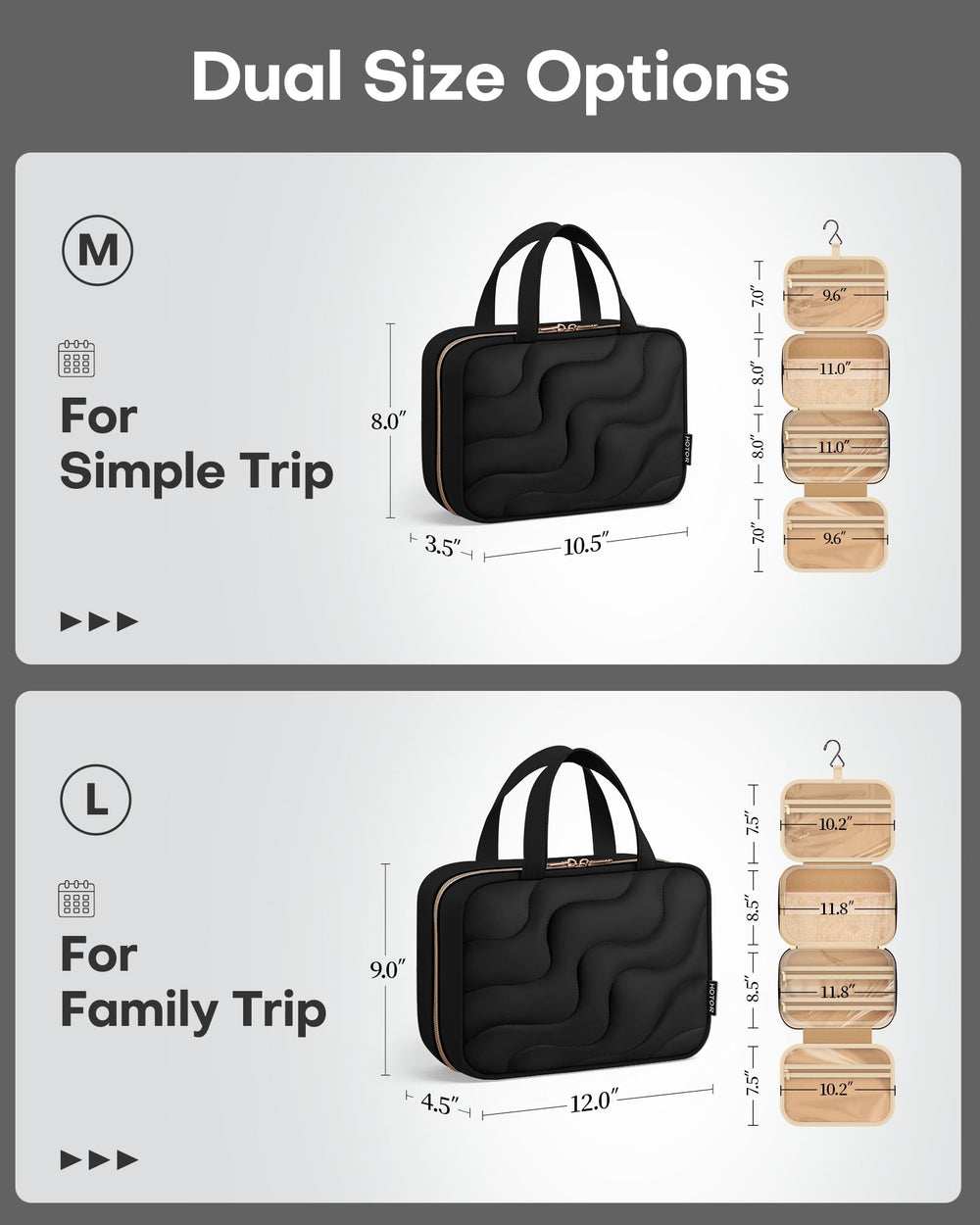 HOTOR bag features a sturdy grab handle for easy carrying