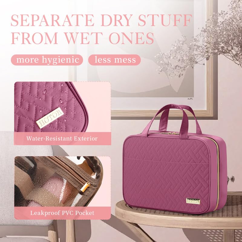 HOTOR bag with elastic bottle straps to keep items upright and tidy.