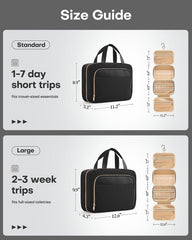 HOTOR travel toiletry bag leakproof pockets protect belongings in transit