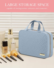 HOTOR Travel Toiletry Bag open layout highlights spacious compartments for easy access