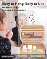 HOTOR toiletry bag transparent pockets offer quick visibility for essentials.