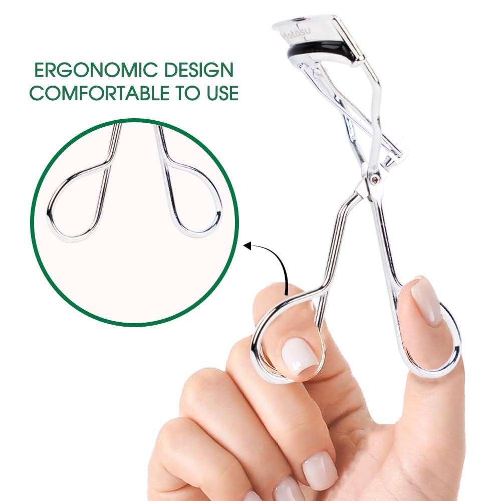 Hotosu curler designed for hooded eyes lifts from the root