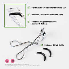 Hotosu eyelash curler with soft pads for pinch-free lift