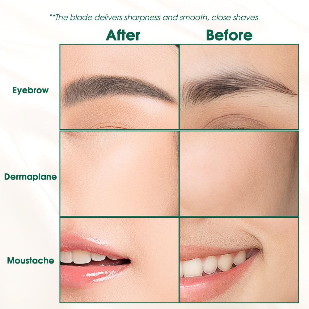 Hotosu facial razor in dermaplaning setup for smooth skin prep.