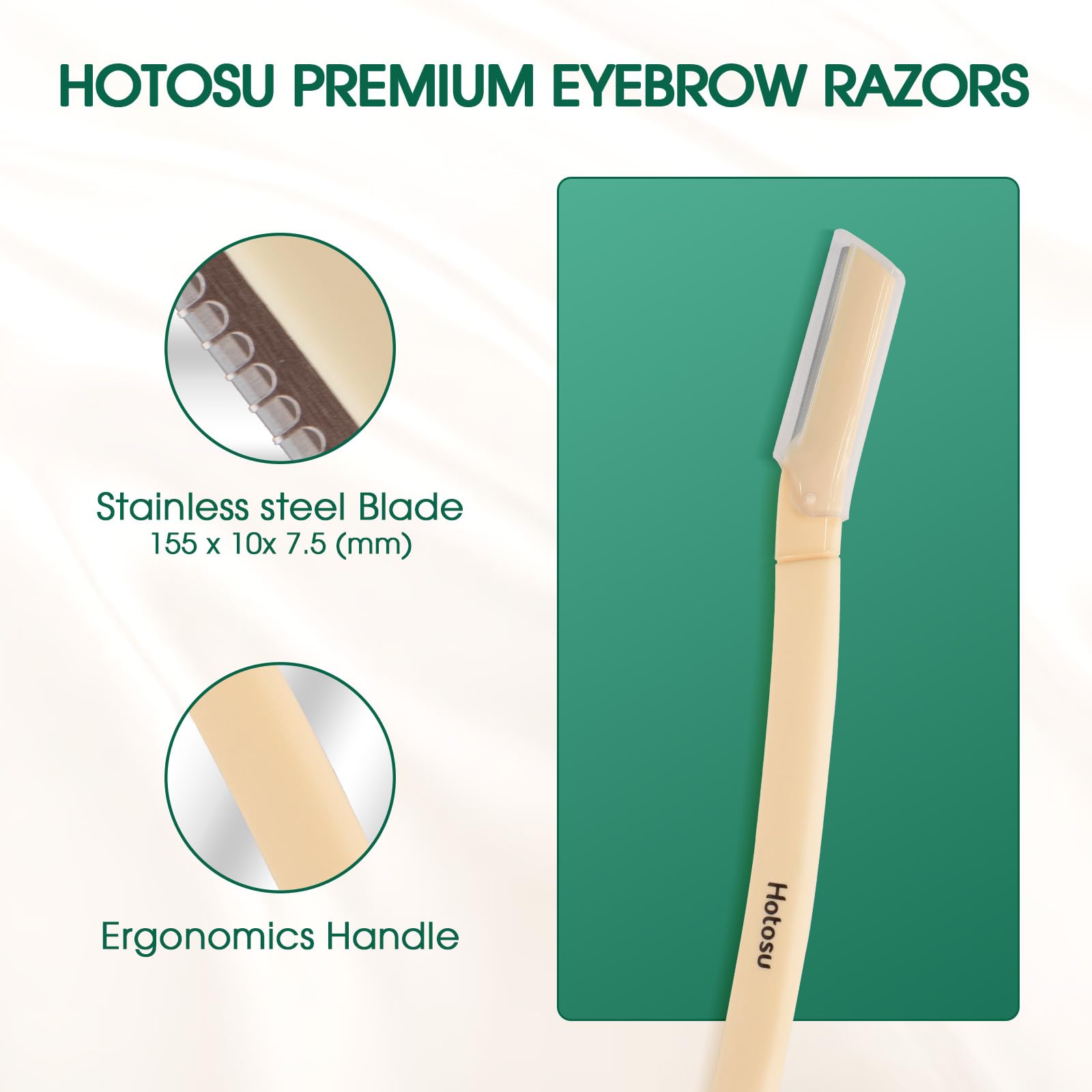 Hotosu stainless steel blade close-up highlighting precision and rust resistance.