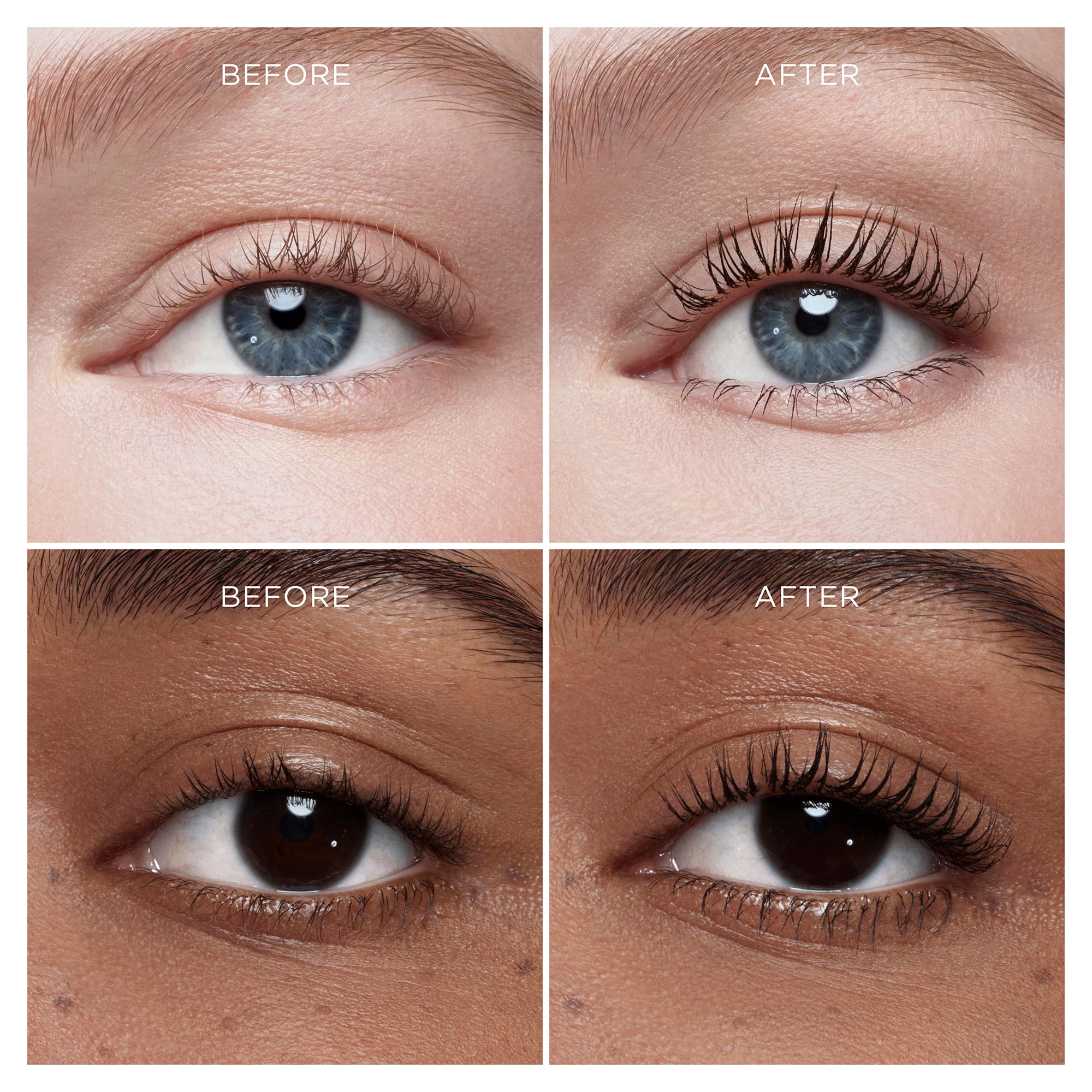 Hourglass Unlocked lashes after application show dramatic length and definition
