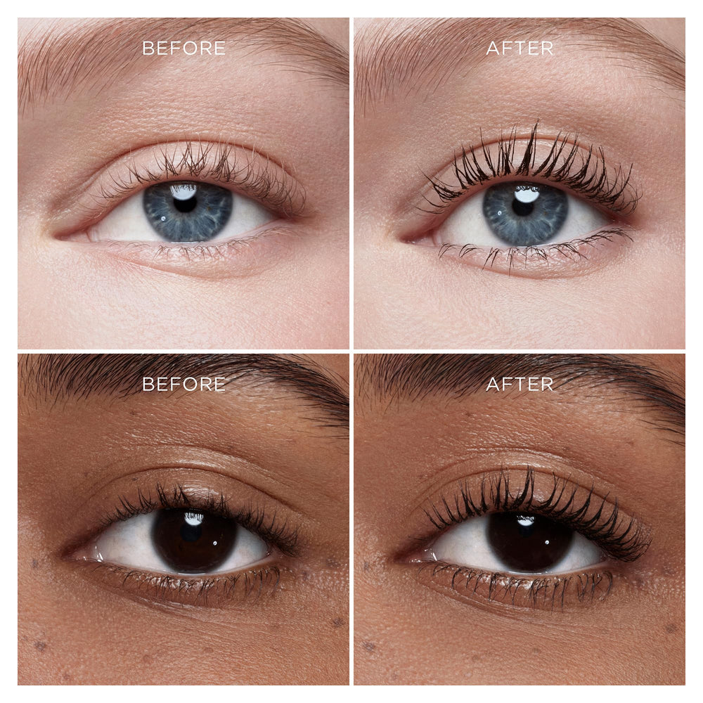 Hourglass Unlocked lashes after application show dramatic length and definition