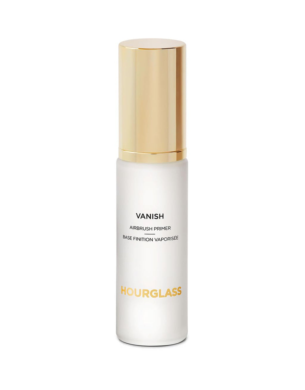 Hourglass Vanish Airbrush Primer bottle for a translucent smoothing base.