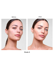 Hourglass Veil Hydrating Skin Tint swatch demonstrates even tone and blur