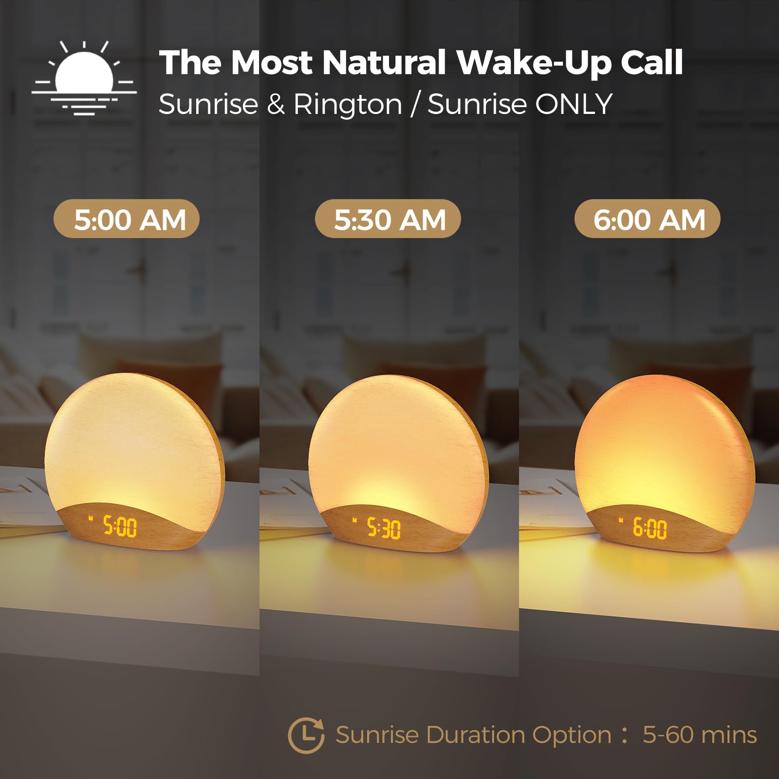 HOUSBAY bedside-night-light illustrating color options for reading or ambience